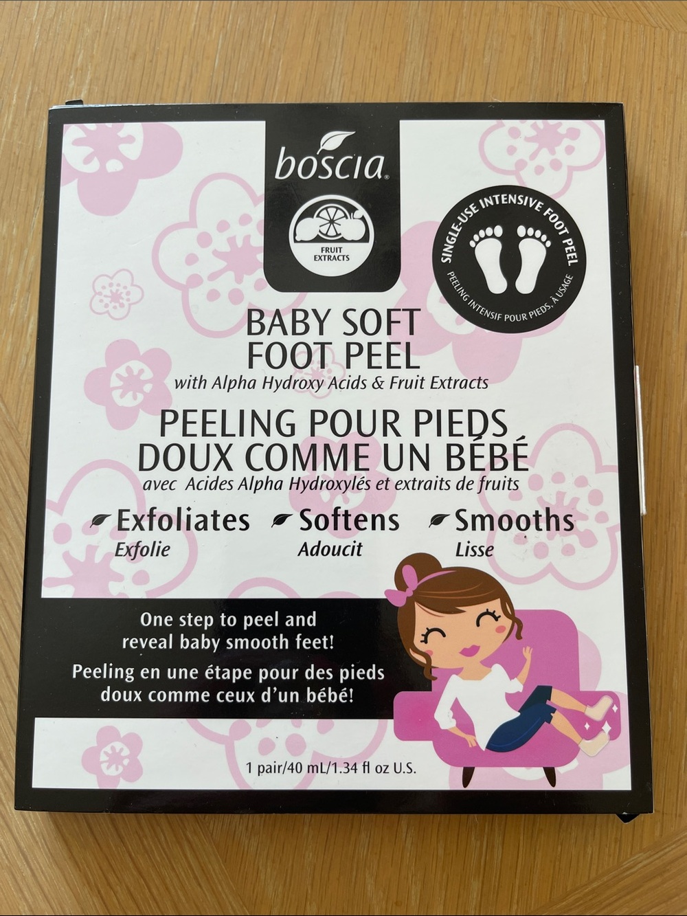 boscia Baby Soft Foot Peel - Pink & White Packaging